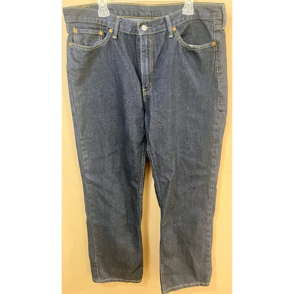 Levis 514 Straight Fit Mens‎ Jeans W40 L30 Dark Blue Wash Denim Classic EUC